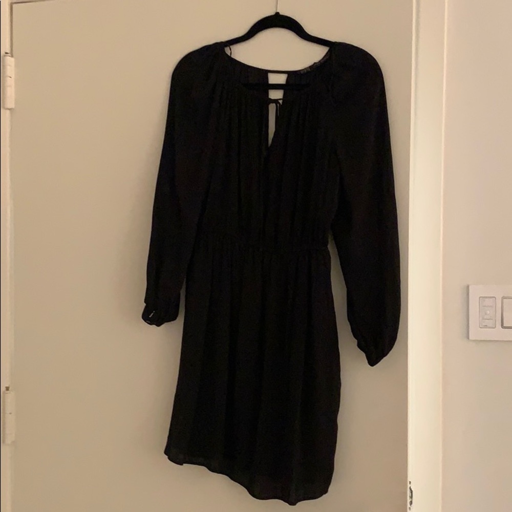 Black rayon silk dress